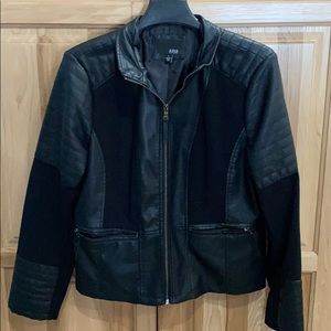 Black leather jacket